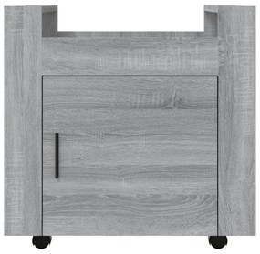 Carrello Scrivania Grigio Sonoma 60x45x60 cm Legno Multistrato