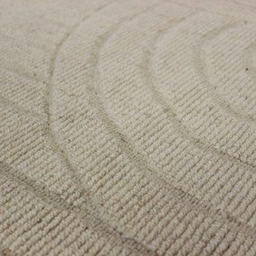 VALLEY - tappeto in lana avorio con decoro