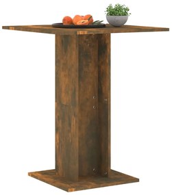 Tavolo da bistrot rovere fumo 60x60x75cm in legno multistrato