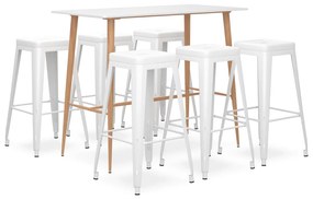 Set Da Bar 7 Pz Bianco /
