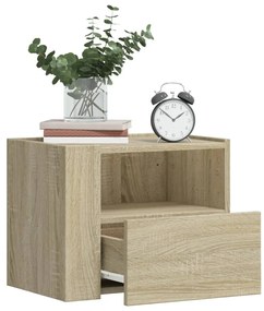 Comodini A Muro 2 Pz Rovere Sonoma 45x30x35 Cm /