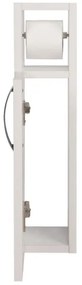 Mobiletto con porta carta igienica STAR 65x15 cm bianco