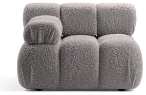 Modulo divano grigio chiaro in tessuto bouclé (angolo sinistro) Bellis - Micadoni Home