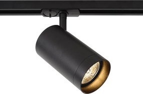 Sistema a binario moderno nero con 2 lampade a sospensione e 3 faretti monofase - Iconic Zuzanna Jeana Luxe