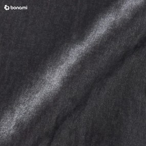 Divano angolare grigio scuro allungabile/con contenitore (con penisola a sinistra/a L) e rivestimento in velluto Laurence – ELTAP