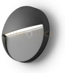 Ges983- segnapassi grigio antracite a led 4000k 150lm 3w ip65 d.11c...