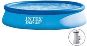 PISCINA EASY SET ROTONDA AUTOPORTANTE C/POMPA FILTRO CM.396x84H. capacitÃE lt.7290 peso kg.17,8 (28142) INTEX