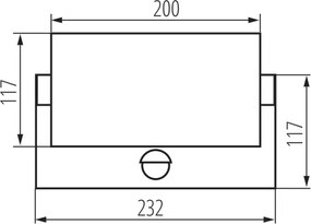 Kanlux 45819- Lampada da parete LED per esterni con sensore XERTO LED/20W/230V IP44 nero