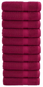 Asciugamani Doccia Solund 10 Pz Bordeaux 70x140 Cm 600gsm /