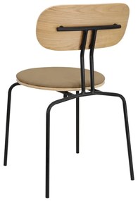 Sedia da pranzo nera e marrone chiaro Curious - UMAGE