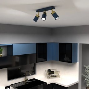 Brilagi - Faretto POKER 3xGU10/25W/230V blu