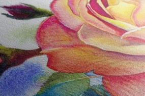 Stampa su tela – Rose in sfumature rosa