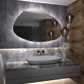 Specchio asimmetrico con luce LED G8