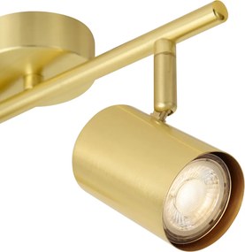 Plafoniera moderna in ottone a 2 luci orientabili - Jeana