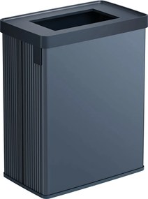 Pattumiera Alta 54L Interno Esterno Keter Verto Recycle 43,5x26,5x68,7 cm con Bordo Copri Sacco in Plastica Blu Perla...