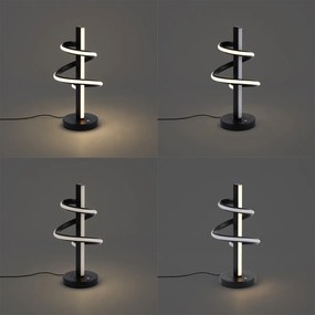 Lampada da tavolo di design nera con LED dimmerabile - Rolla