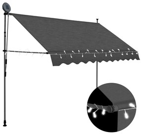 Tenda da Sole Retrattile Manuale con LED 250 cm Antracite