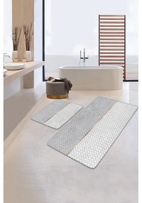 Tappetini da bagno grigi in set da 2 100x60 cm - Minimalist Home World