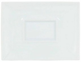 Piatto da pranzo Inde Gourmet Porcellana Bianco 29,5 x 22 x 3 cm (6 Unità)