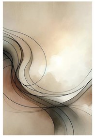 Quadro su tela – Linee eleganti tra le nuvole