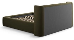 Letto matrimoniale imbottito verde con contenitore con rete inclusa 200x200 cm Jason – Windsor &amp; Co Sofas