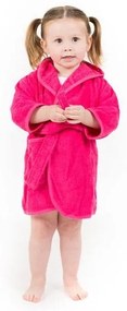 Accappatoio per neonato in cotone rosa scuro taglia 2-4 anni - Tiseco Home Studio