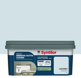 Smalto da interno per piano di lavoro, SYNTILOR RT CUC BIO 2L BLU NUVOLA blu nuvola satinato, 2 L