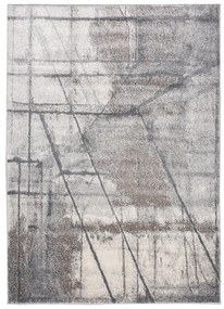 Tappeto di design grigio-beige con motivo astratto  Larghezza: 60 cm | Lunghezza: 100 cm