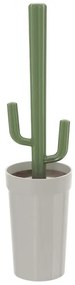 Scopino WC Cactus da appoggio grigio in plastica con setole nere