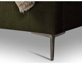 Letto matrimoniale imbottito verde scuro con rete inclusa 140x200 cm Makana – Makamii