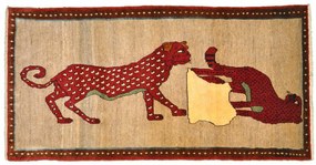 Gabbeh Tappeto persiano 100 x 200 Nero (Iran) Annodato A Mano