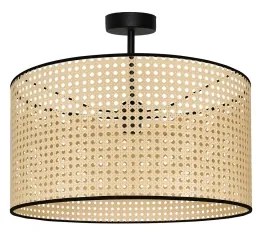 Duolla - Lampadario a plafone ROLLER RATTAN 1xE27/15W/230V diametro 45 cm beige/nero