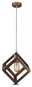 Lampadario su filo  1xE27/60W/230V bronzo