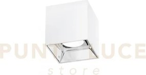 Plafoniera led mig bianca e cromo in acrilico e alluminio 20w 2000l...