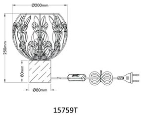 Globo 15759T - Lampada da tavolo MIKA 1xE27/40W/230V