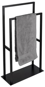 WENKO 26056100 - Portasciugamani a piantana RIVALTA 46x80 cm acciaio inox/nero