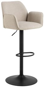 Sgabello da bar beige con altezza regolabile/con braccioli (altezza della seduta 85 cm) Glenda – Actona