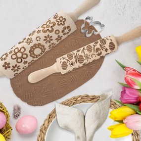 Mattarello con rilievo in legno – Orion