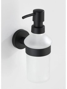 Dispenser di sapone in vetro da parete nero opaco 200 ml Bosio - Wenko