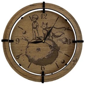 Li-Go 23712/DUB/BAT2 - Orologio a LED dimmerabile con sensore LED/1xAA Ø 32 cm rovere