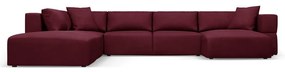 Divano a U angolare bordeaux, angolo sinistro Esther - Milo Casa
