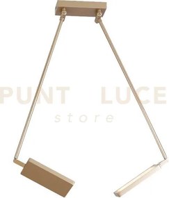 Plafoniera led book oro 36w 3640lm 3000k 15-200x85cm orientabile