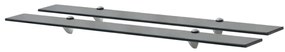 Mensole Galleggianti 2 Pz İn Vetro 90x20 Cm 8 Mm /