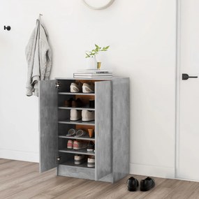 Scarpiera Grigio Cemento 60x35x92 Cm İn Truciolato /