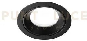 Athos faretto da incasso nero-nero ip54 in gesso e alluminio attacc...