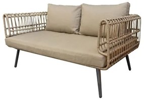 Divano a 2 Piazze Ariki Acciaio Rattan rattan sintetico 161 x 84 x 67 cm