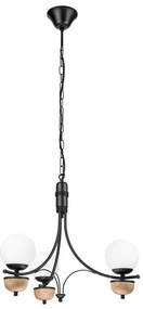 Brilagi - LED Lampadario a sospensione con catena COTTAGE 3xG9/40W/230V faggio/bianco