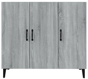 Credenza Grigio Sonoma 90x34x80 cm in Legno Multistrato