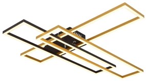 Globo 67208-40G -Plafoniera LED DAKARI 40W/230V 3000K 60x80 cm nero/oro