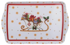 Vassoio slitta di Natale 38,5x24 cm in melammina